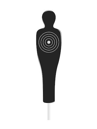 darts and target - Black and white human target on white background Stock Photo - Budget Royalty-Free & Subscription, Code: 400-08044285