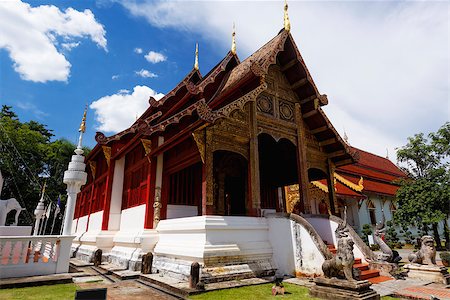 Old wooden church of Wat Lok Molee Chiang mai Thailand Stock Photo - Budget Royalty-Free & Subscription, Code: 400-08044330