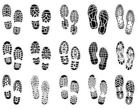 Various prints of shoes, vector Stock Photo - Budget Royalty-Free & Subscription, Code: 400-08044851