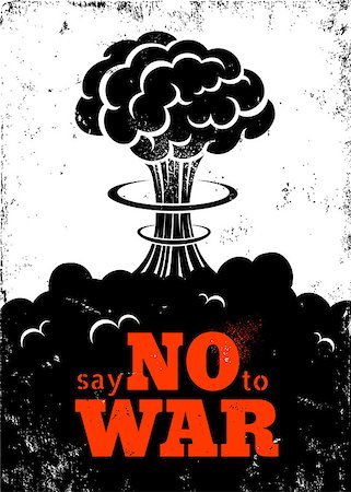 simsearch:400-06922670,k - Retro poster Say no to war Stock Photo - Budget Royalty-Free & Subscription, Code: 400-08044865