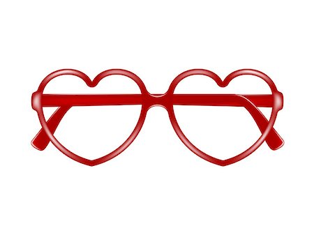 simsearch:400-06769983,k - Sun glasses frame in shape of heart without lenses on white background Foto de stock - Royalty-Free Super Valor e Assinatura, Número: 400-08045267