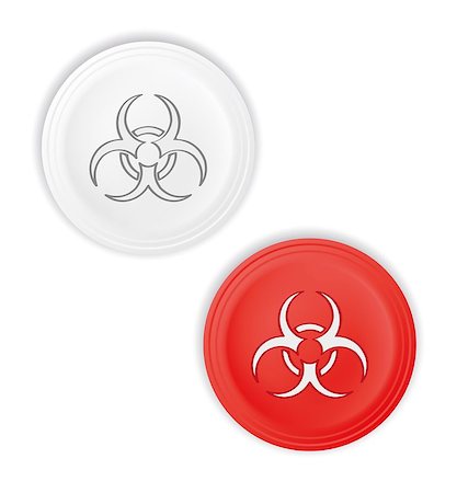 simsearch:400-08132598,k - red and white buttons with biohazard symbol Foto de stock - Super Valor sin royalties y Suscripción, Código: 400-08045334