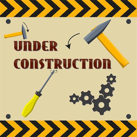 simsearch:400-05127436,k - Fully vector "Under construction" sign or background Stock Photo - Budget Royalty-Free & Subscription, Code: 400-08045733