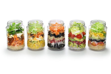 salad in a jar - vegetable salad in glass jar Stock Photo - Budget Royalty-Free & Subscription, Code: 400-08045808