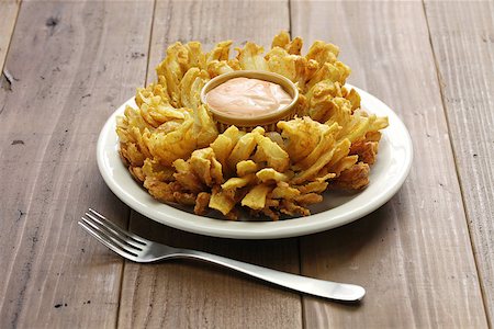 homemade blooming onion, american food Stock Photo - Budget Royalty-Free & Subscription, Code: 400-08045800