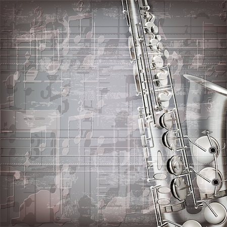 simsearch:400-08507108,k - abstract grunge gray music background with saxophone Photographie de stock - Aubaine LD & Abonnement, Code: 400-08045849
