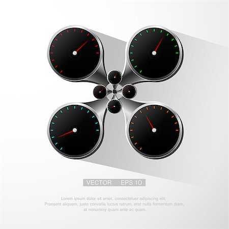 simsearch:400-08134279,k - Realistic and detailed speedometer illustration on a light background Foto de stock - Super Valor sin royalties y Suscripción, Código: 400-08046292