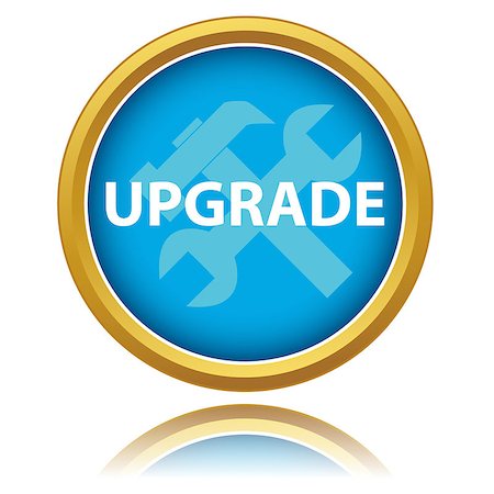 New upgrade icon on a white background Stock Photo - Budget Royalty-Free & Subscription, Code: 400-08046348