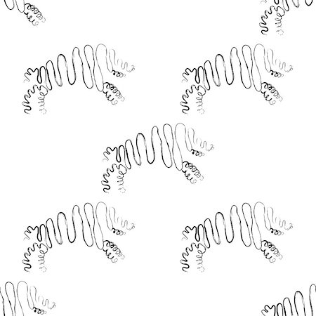 simsearch:400-08043408,k - Boar seamless pattern Vector Illustration in black and white colors Stock Photo - Budget Royalty-Free & Subscription, Code: 400-08046468