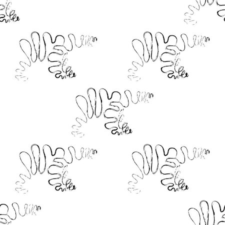 Polar bear seamless pattern in black and white Vector Illustration Stock Photo - Budget Royalty-Free & Subscription, Code: 400-08046479