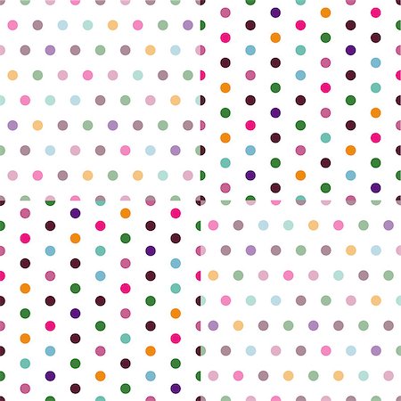 simsearch:400-07053213,k - Vector - Seamless patterned white texture with colorful polka dots Stock Photo - Budget Royalty-Free & Subscription, Code: 400-08046519