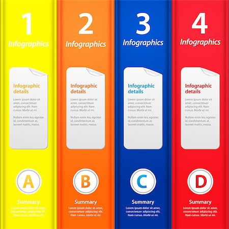 folder icon sets - Infographic with Coloured Folders and Sample Text Stock Photo - Budget Royalty-Free & Subscription, Code: 400-08046799