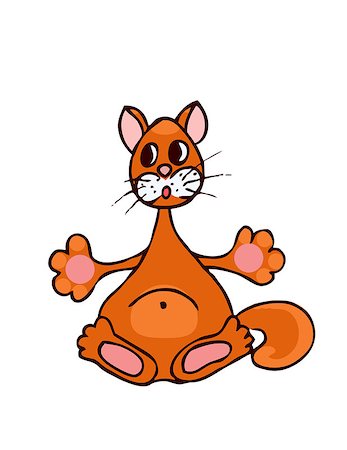 simsearch:400-08043274,k - surprised and  confused big red cat on the white background Photographie de stock - Aubaine LD & Abonnement, Code: 400-08046957