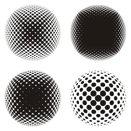 simsearch:400-08672921,k - Black vector abstract round halftone design elements isolated Stock Photo - Budget Royalty-Free & Subscription, Code: 400-08047042