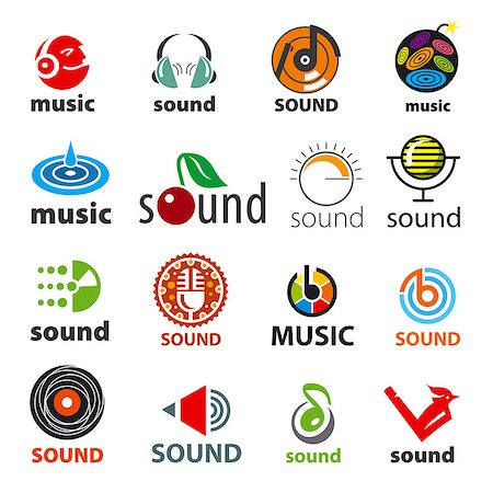 simsearch:400-08096768,k - big set of vector logos sound and music Photographie de stock - Aubaine LD & Abonnement, Code: 400-08047136