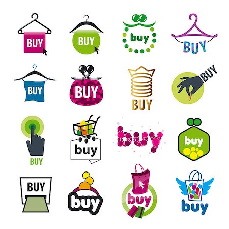 simsearch:400-07549356,k - big set of vector logos for the purchase of goods Foto de stock - Super Valor sin royalties y Suscripción, Código: 400-08047133