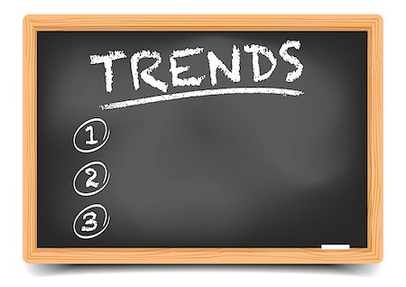 simsearch:400-09088741,k - detailed illustration of a blackboard with an empty trends list, eps10 vector, gradient mesh included Foto de stock - Royalty-Free Super Valor e Assinatura, Número: 400-08047293