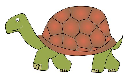 Vector illustration of the tortoise - slow animal. This file is vector, can be scaled to any size without loss of quality. Stockbilder - Microstock & Abonnement, Bildnummer: 400-08047318
