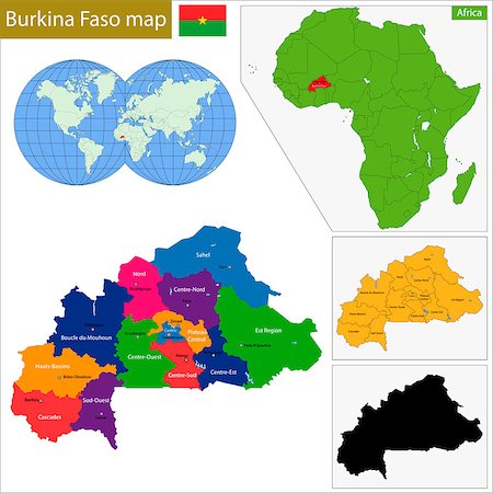 Administrative division of Burkina Faso, landlocked country in West Africa Stock Photo - Budget Royalty-Free & Subscription, Code: 400-08047374