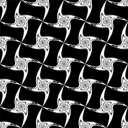 simsearch:400-08052012,k - Design seamless vortex movement pattern. Abstract monochrome twisted background. Vector art. No gradient Fotografie stock - Microstock e Abbonamento, Codice: 400-08047476