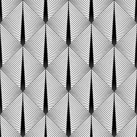 simsearch:400-08051059,k - Design seamless diamond geometric pattern. Abstract monochrome lines background. Vector art. No gradient Foto de stock - Royalty-Free Super Valor e Assinatura, Número: 400-08047489