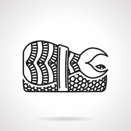 Black flat line vector icon for japanese traditional cuisine on white background. Seafood menu. Fotografie stock - Microstock e Abbonamento, Codice: 400-08047697