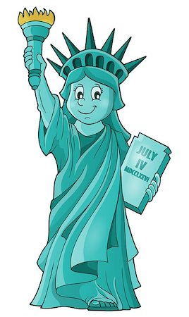 simsearch:841-07205188,k - Statue of Liberty theme image 1 - eps10 vector illustration. Stock Photo - Budget Royalty-Free & Subscription, Code: 400-08047788