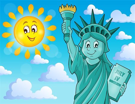 simsearch:841-07205188,k - Statue of Liberty theme image 2 - eps10 vector illustration. Stock Photo - Budget Royalty-Free & Subscription, Code: 400-08047789