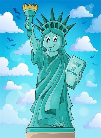 simsearch:841-07205188,k - Statue of Liberty theme image 3 - eps10 vector illustration. Stock Photo - Budget Royalty-Free & Subscription, Code: 400-08047790