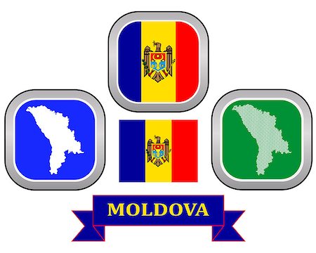 simsearch:400-08048153,k - map button and flag of Moldova symbol on a white background Foto de stock - Royalty-Free Super Valor e Assinatura, Número: 400-08048133