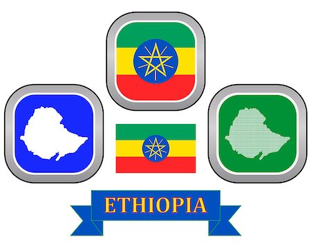 simsearch:400-05261357,k - map button flag and symbol of Ethiopia on a white background Stock Photo - Budget Royalty-Free & Subscription, Code: 400-08048149