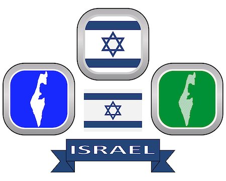 simsearch:400-08048153,k - map button and flag of Israel symbol on a white background Foto de stock - Royalty-Free Super Valor e Assinatura, Número: 400-08048152