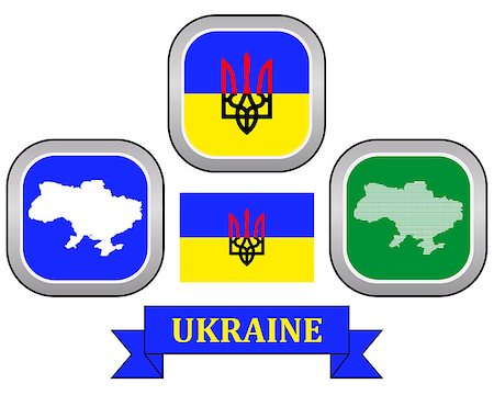 simsearch:400-07983694,k - Map button of Ukraine of different colors on a white background Stock Photo - Budget Royalty-Free & Subscription, Code: 400-08048165
