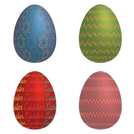 round diamond drawing - Illustration  easter eggs on a white background Stock Photo - Budget Royalty-Free & Subscription, Code: 400-08048245