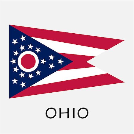 Ohio state flag of America, isolated on white background. Stock Photo - Budget Royalty-Free & Subscription, Code: 400-08048246
