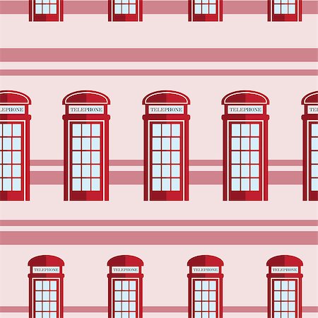 simsearch:400-05901575,k - Red britain telephone box  seamless pattern Foto de stock - Super Valor sin royalties y Suscripción, Código: 400-08048571