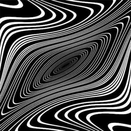 simsearch:400-08048827,k - Design monochrome whirl ellipse movement background. Abstract stripy warped twisted backdrop. Vector-art illustration. No gradient Foto de stock - Super Valor sin royalties y Suscripción, Código: 400-08048796