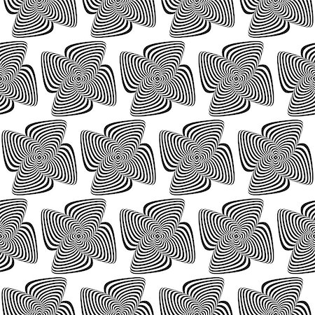 simsearch:400-08048827,k - Design seamless monochrome whirlpool motion illusion background. Abstract striped distortion backdrop. Vector art Foto de stock - Super Valor sin royalties y Suscripción, Código: 400-08048830