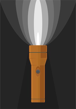 simsearch:400-08187651,k - Vector illustration of orange flashlight on dark grey background Fotografie stock - Microstock e Abbonamento, Codice: 400-08048851