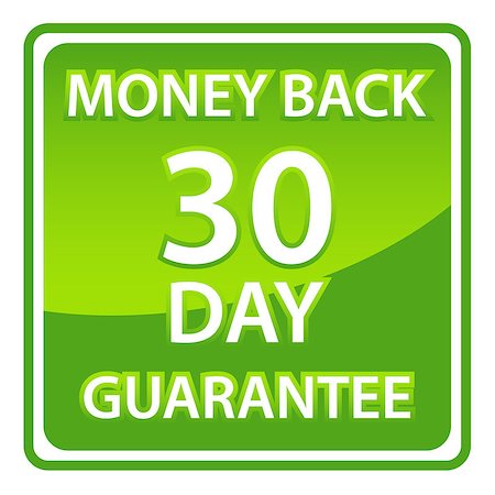 30 days money back guarantee label. Vector illustration Stockbilder - Microstock & Abonnement, Bildnummer: 400-08049064