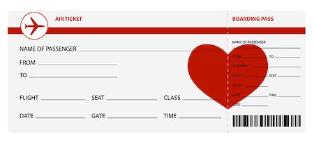 simsearch:400-08503492,k - Blank plane tickets for romantic trip isolated on white background. Vector illustration Stock Photo - Budget Royalty-Free & Subscription, Code: 400-08049138