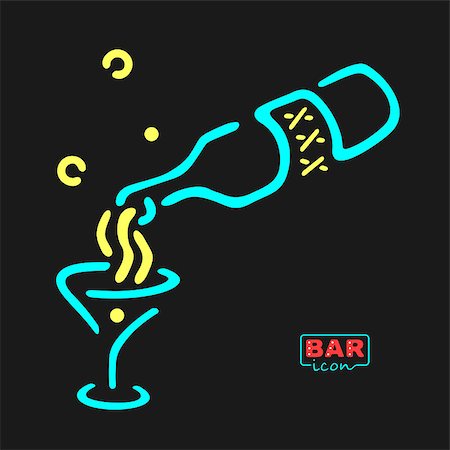 Neon Bar Symbol eps 8 file format Stock Photo - Budget Royalty-Free & Subscription, Code: 400-08049593