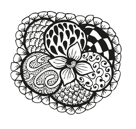 simsearch:400-08043294,k - Doodling hand drawn amazing flower and patterns, vector illustration Stock Photo - Budget Royalty-Free & Subscription, Code: 400-08049603