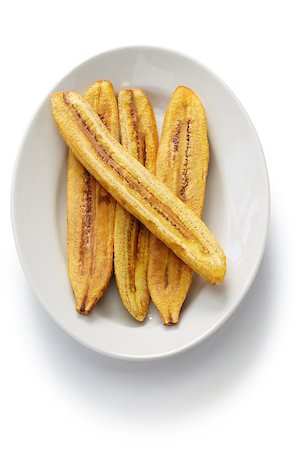 plantain - fried plantain banana on white background Photographie de stock - Aubaine LD & Abonnement, Code: 400-08049671