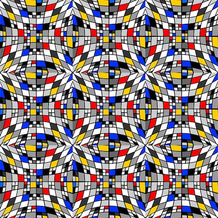 simsearch:400-07518662,k - Design seamless colorful checked mosaic pattern. Abstract background. Vector art Fotografie stock - Microstock e Abbonamento, Codice: 400-08049966