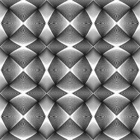 simsearch:400-07631287,k - Design seamless monochrome geometric pattern. Abstract interlacing textured background. Vector art. No gradient Stock Photo - Budget Royalty-Free & Subscription, Code: 400-08049983