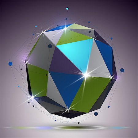 engineers vectors 3d - Technology spherical polished object with lines mesh. 3d colorful shiny complicated engineering structure, best for use in graphic design. Bright netting element. Stock Photo - Budget Royalty-Free & Subscription, Code: 400-08040176