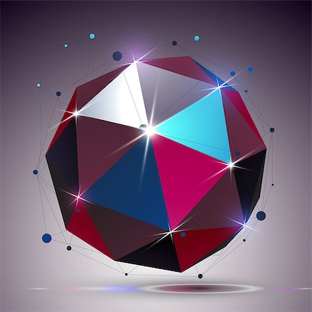 engineers vectors 3d - Technology spherical polished object with lines mesh. 3d colorful shiny complicated engineering structure, best for use in graphic design. Bright netting element. Stock Photo - Budget Royalty-Free & Subscription, Code: 400-08040177
