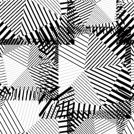 simsearch:400-05183442,k - Black and white creative continuous lines pattern, contrast motif abstract striped background. Stock Photo - Budget Royalty-Free & Subscription, Code: 400-08040187