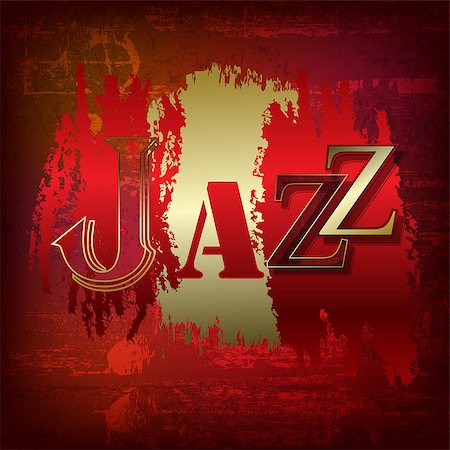 simsearch:400-08507108,k - abstract red sound grunge background with word Jazz Photographie de stock - Aubaine LD & Abonnement, Code: 400-08040458
